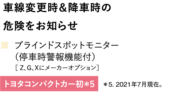 車線変更時&降車時の危険をお知らせ