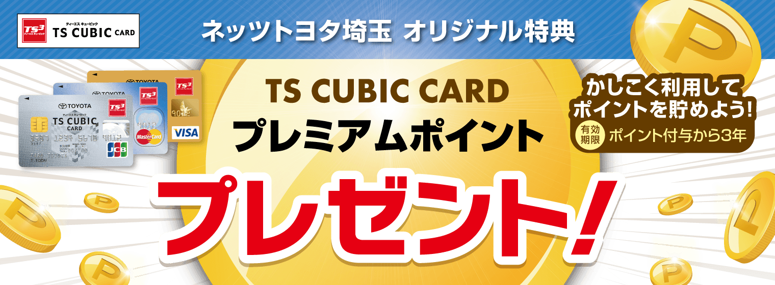 TS CUBIC CARDプレミアムポイントプレゼント！かしこく利用してポイントを貯めよう