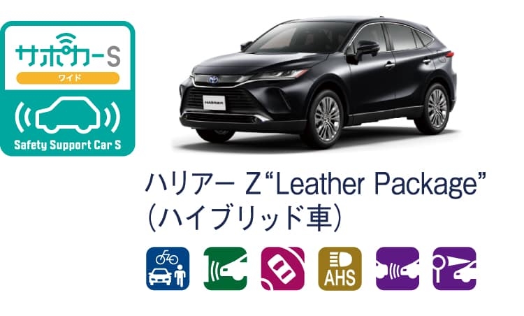 ハリアーのサポカー（セーフティ・サポートカー）区分表示