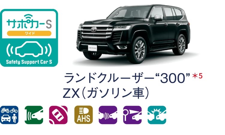 ランドクルーザー300のサポカー（セーフティ・サポートカー）区分表示