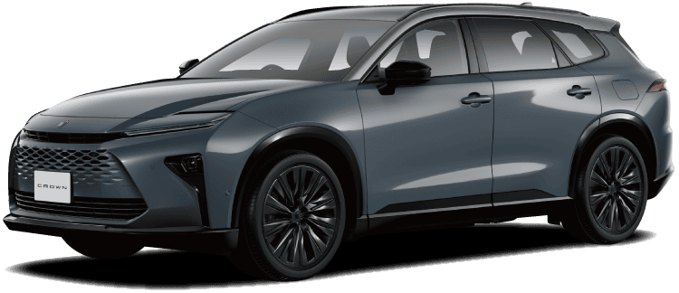 クラウン エステート RSのフロントサイドビュー。ボディカラーはプレシャスメタル×マッシブグレー（メーカーオプション）。