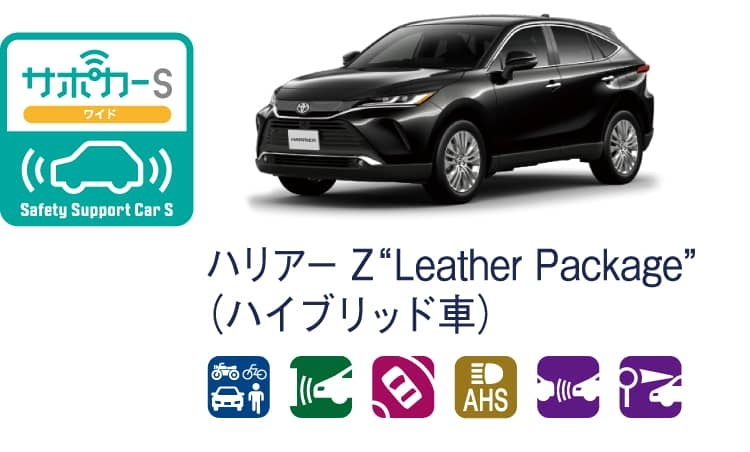 ハリアーのサポカー（セーフティ・サポートカー）区分表示