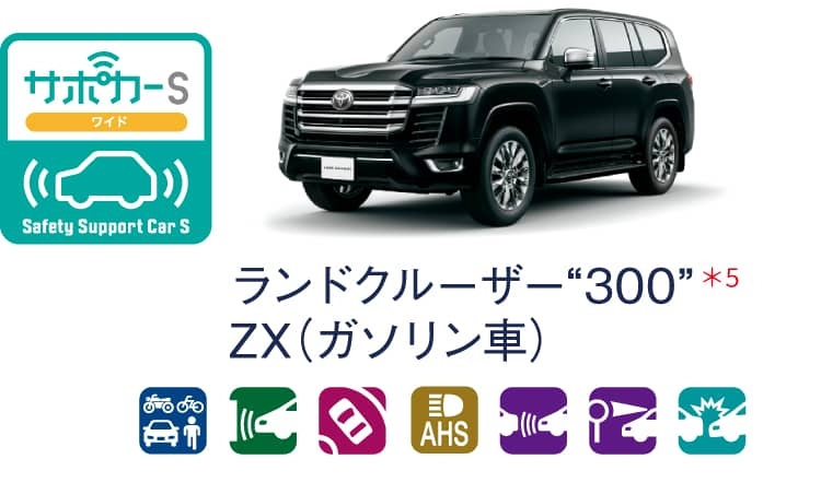 ランドクルーザー300のサポカー（セーフティ・サポートカー）区分表示