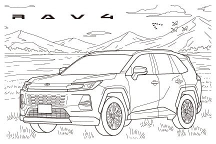 ぬりえ-RAV4編