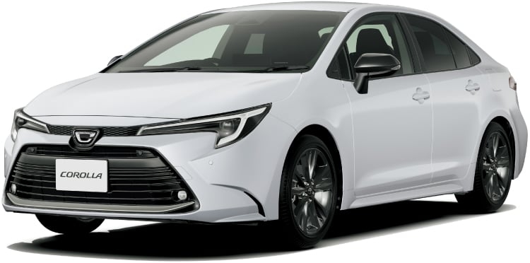 カローラ W×B（2WD）のフロントサイドビュー。ボディカラーはプラチナホワイトパールマイカ（メーカーオプション）。