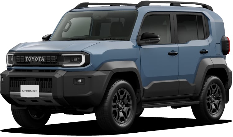 ランドクルーザー“FJ” VXのフロントサイドビュー。ボディカラーはスモーキーブルー。