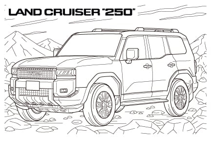 ぬりえ-ランドクルーザー“250”編