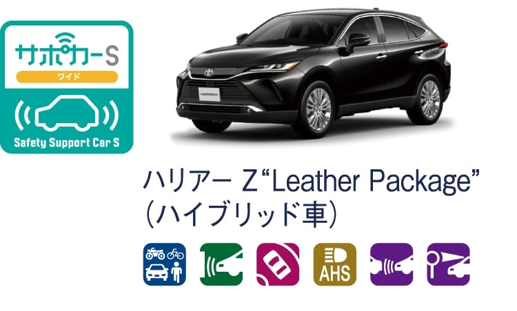 ハリアーのサポカー（セーフティ・サポートカー）区分表示